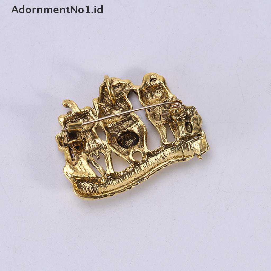 [AdornmentNo1] Kartun 3kucing Natal Bros Pin Lucu Hewan Kucing Bros Perhiasan Hadiah [ID]