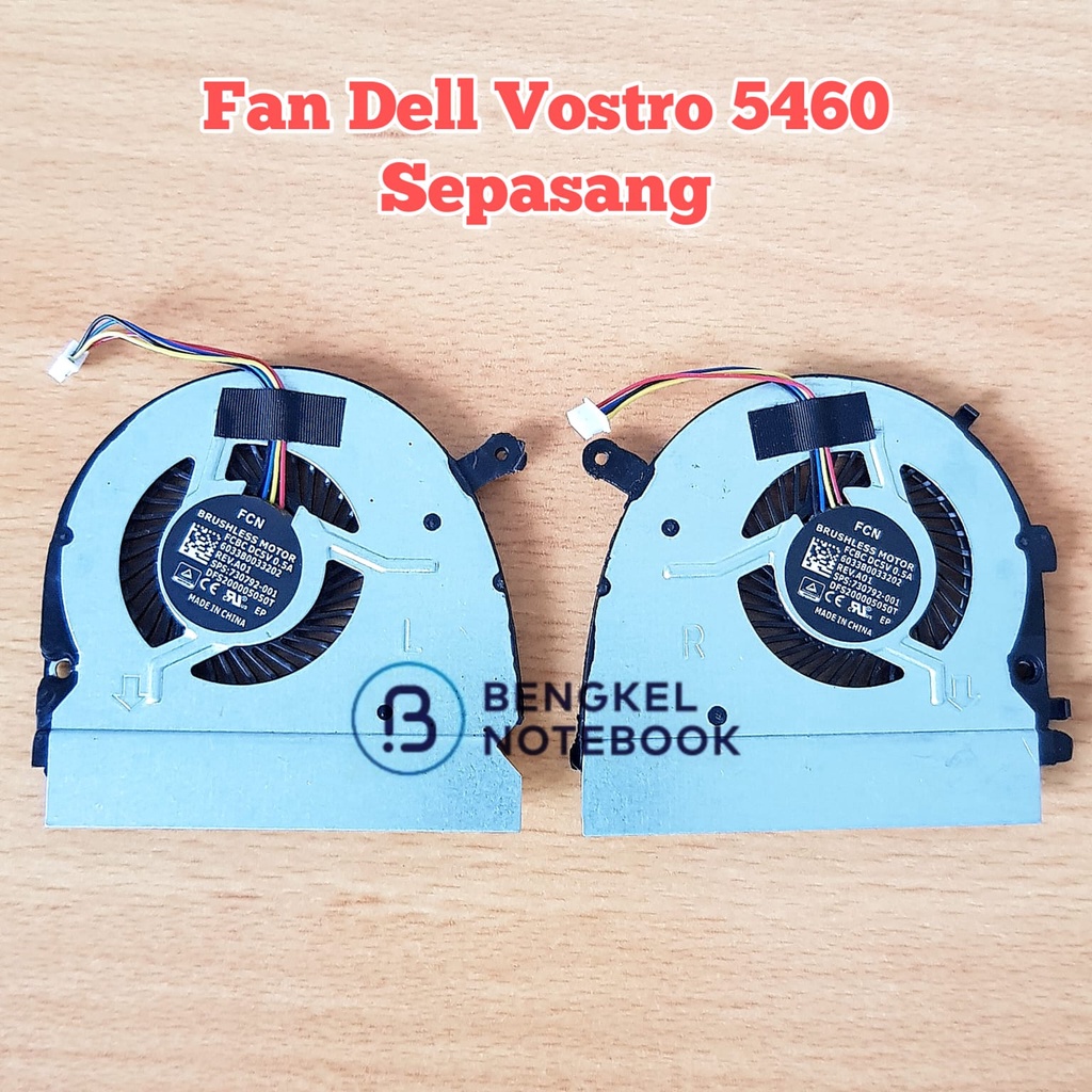 Fan Dell Vostro 5460 V5460 V5470 V5480 5470 5480 14z-3526 14-5439 0HGT7X CN-0HGT7X HGT7X OPPD50 0PPD50 P41G  Sepasang