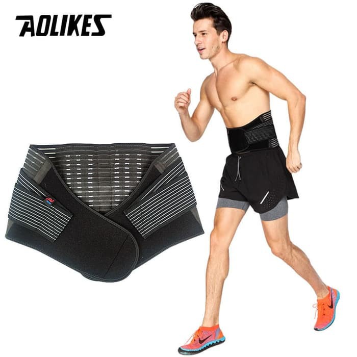 (COD) AOLIKES 7996 Lumbar Waist Back Support Belt Sabuk Penyangga Pinggang