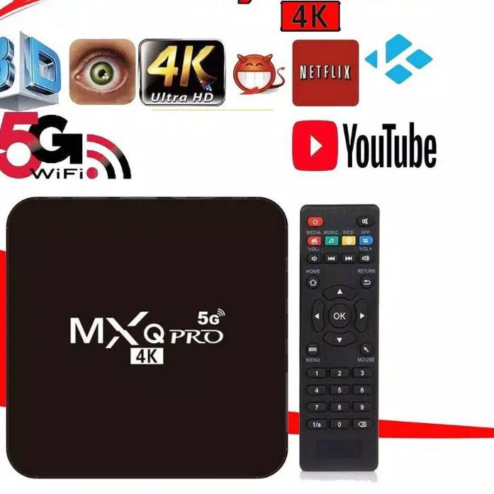 Terbaik  Android Tv Box MXQ Pro 5G / Smart Tv 4K Ultra HD 5G / Smart Tv Ultra HD MXQ Pro 5G 2Gb Ram 