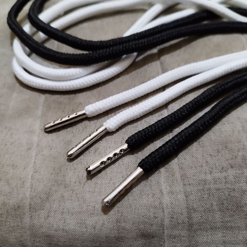 tali Hoodie flat Aglets hitam / Tali Hoodie round aglet besi / Best seller tali Hoodie besi premium
