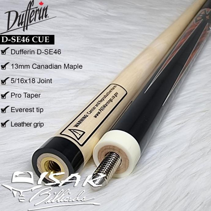 SALE TERMURAH  DUFFERIN D-SE46 POOL CUE - CANADA MAPLE BILLIARD