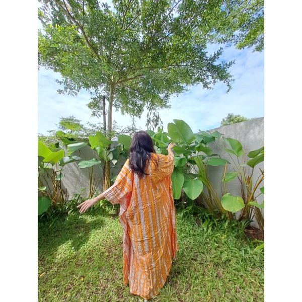 Kimono Tie Dye / Outer panjang / Outer pantai Orange