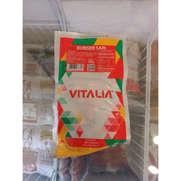 

vitalia burger sapi 250gr daging burger isi 10