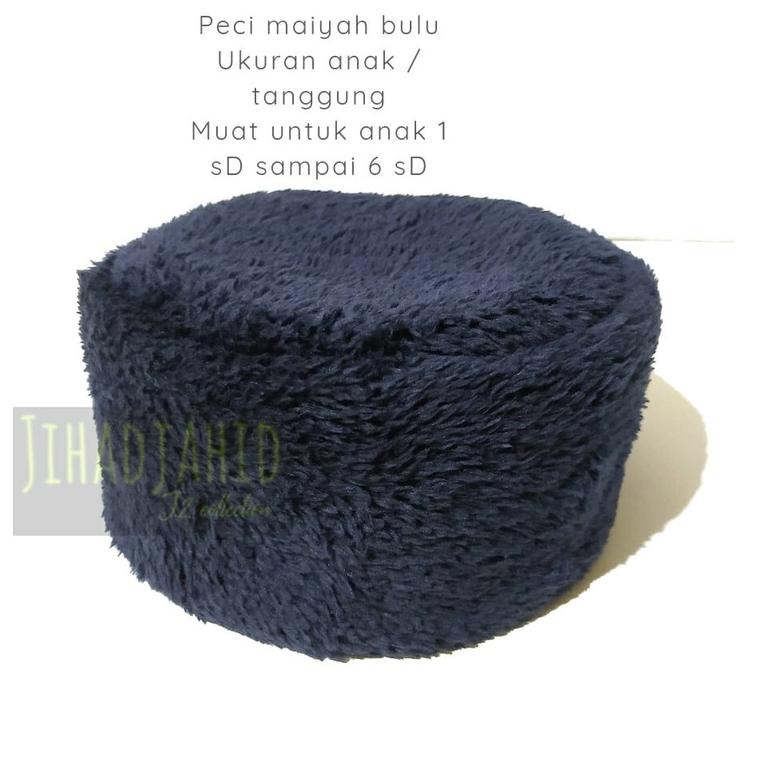Diskon Minggu Ini  [Buy 2 Free Gold] Peci Anak Keren Kopyah Bulu Rusia Kopiah Maiyah Kopeah Bukhara 