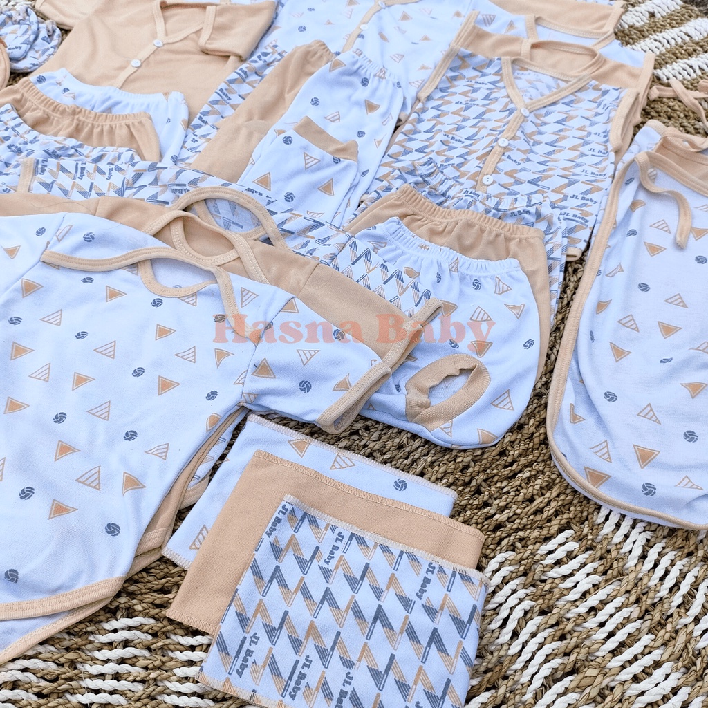 36Pcs, Paket Lahiran Setelan Baju Bayi Celana Bayi Baru Lahir seri coklat susu muda Baby Newborn Gift Set - Juragan Lebak