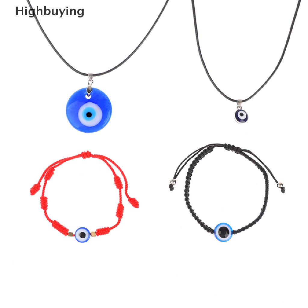 Hbid Kaca Biru 3 cm Evil Eye Liontin Kalung Gelang Beruntung Kalung Choker Perhiasan Glory