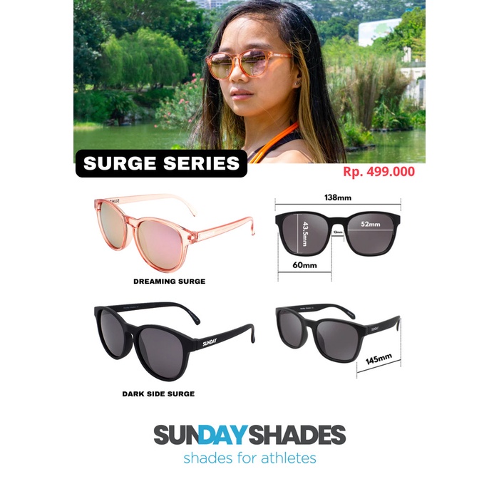 Kacamata Sunday Surge Series Polarized UV400 Original Asian Fit