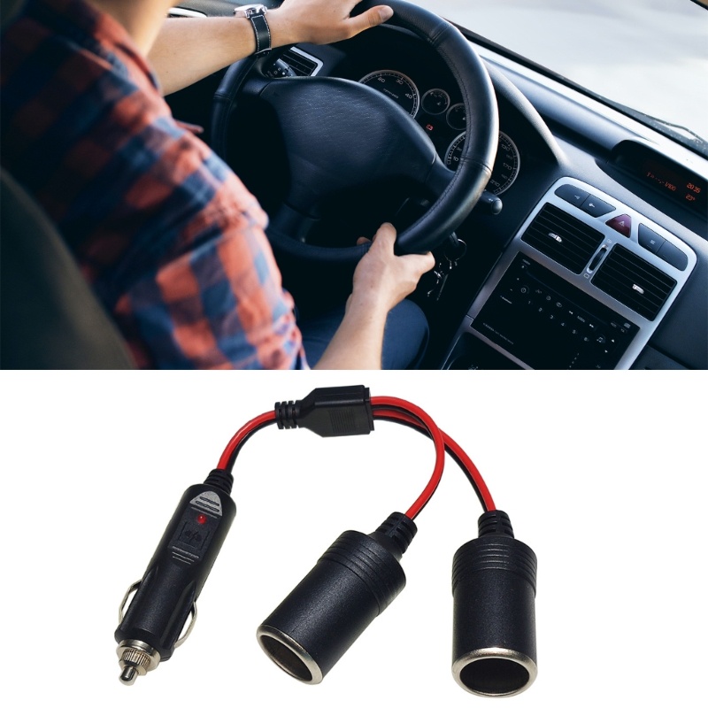 Zzz Adaptor Y Splitter Mobil 2 Arah Male to Double Female Colokan Ekstensi Charge Soket Kabel Listrik Kawat