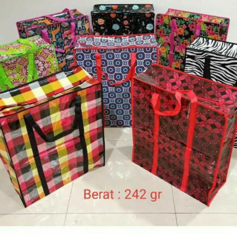 M4 Tas Karung Terpal Besar Super Jumbo + Resleting | Tas Plastik Beras Glangsing