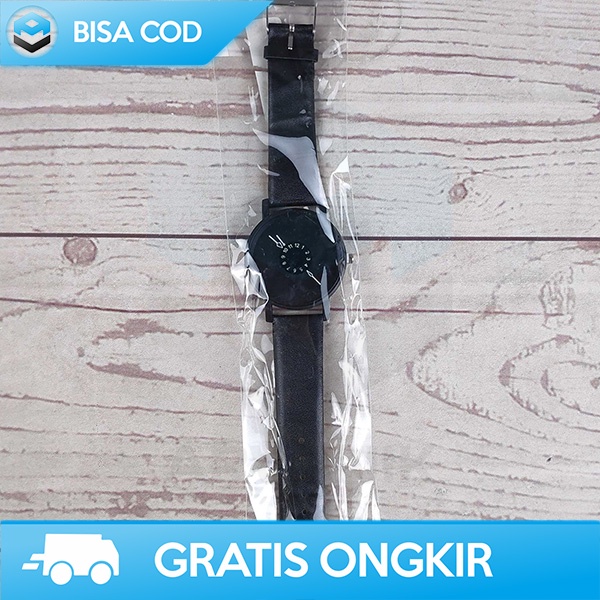 JAM TANGAN ARLOJI KULIT UNIK PRIA WANITA FORMAL UNIVERSAL ANTI KARAT
