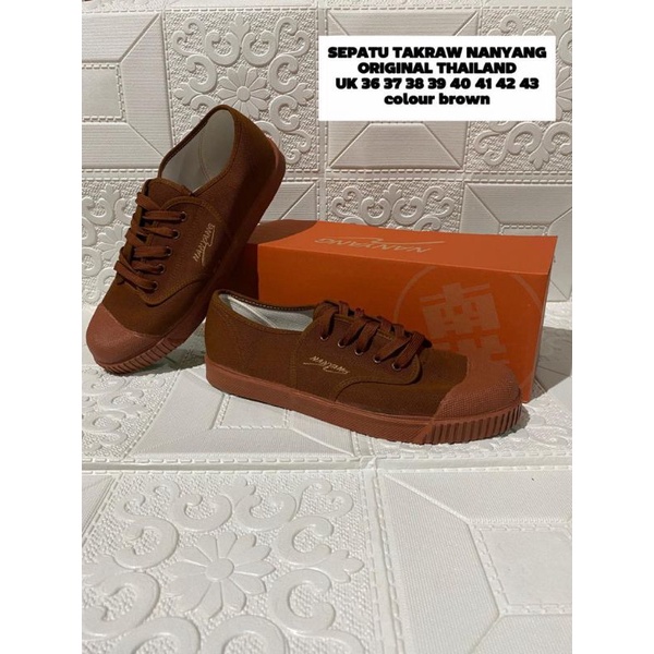 SEPATU TAKRAW NANYANG ORIGINAL THAILAND WARNA HITAM PUTIH COKELAT
