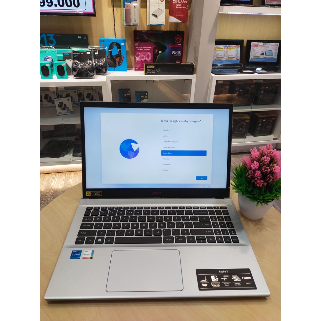 ACER ASPIRE 3 A315 INTEL I5 1235U 16GB 512GB IRIS XE 15.6&quot; FHD WIN11HOME TERBARU