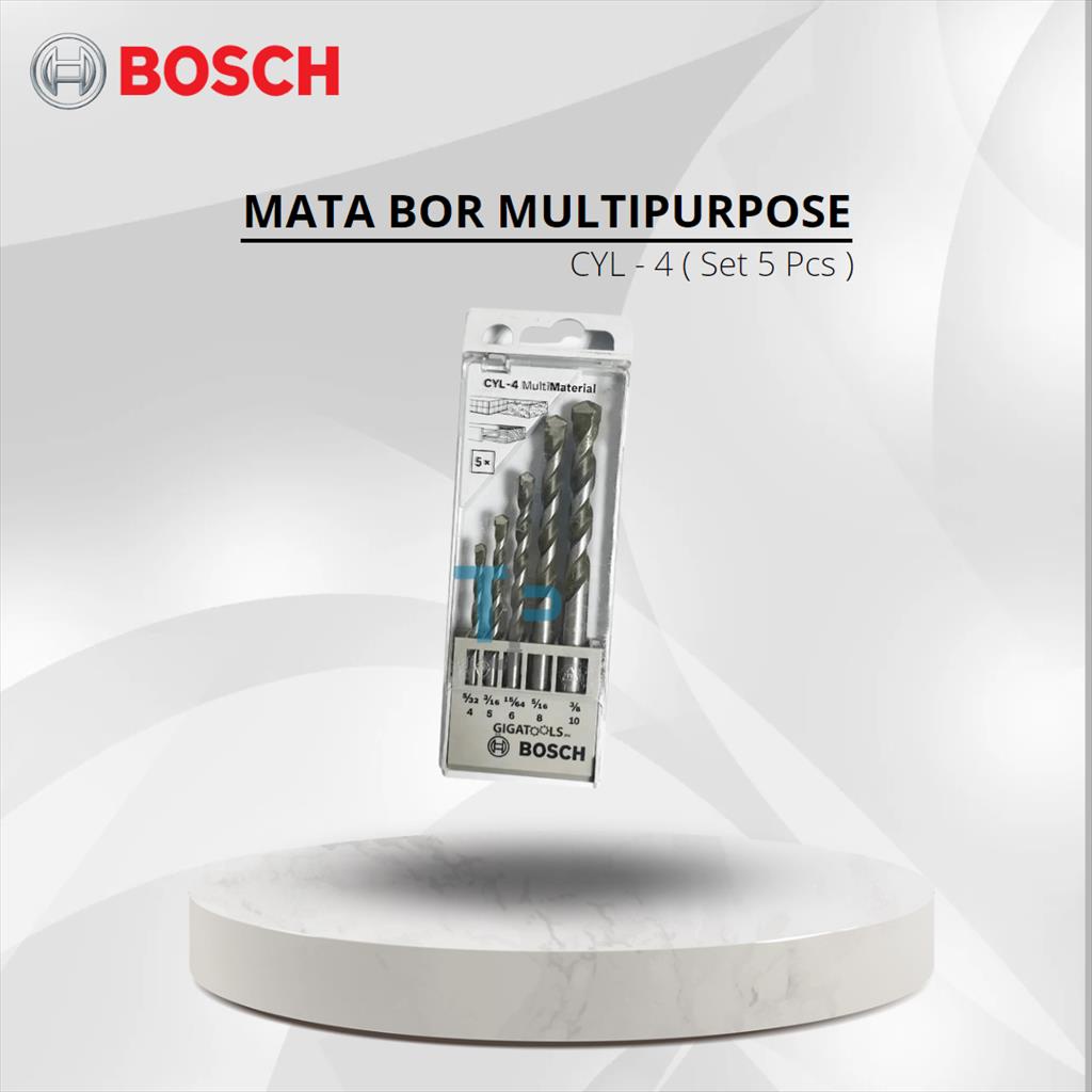 BOSCH MATA BOR CYL-4 ( Set 5 ) MULTIPURPOSE DRILL BITS PN.2608680798