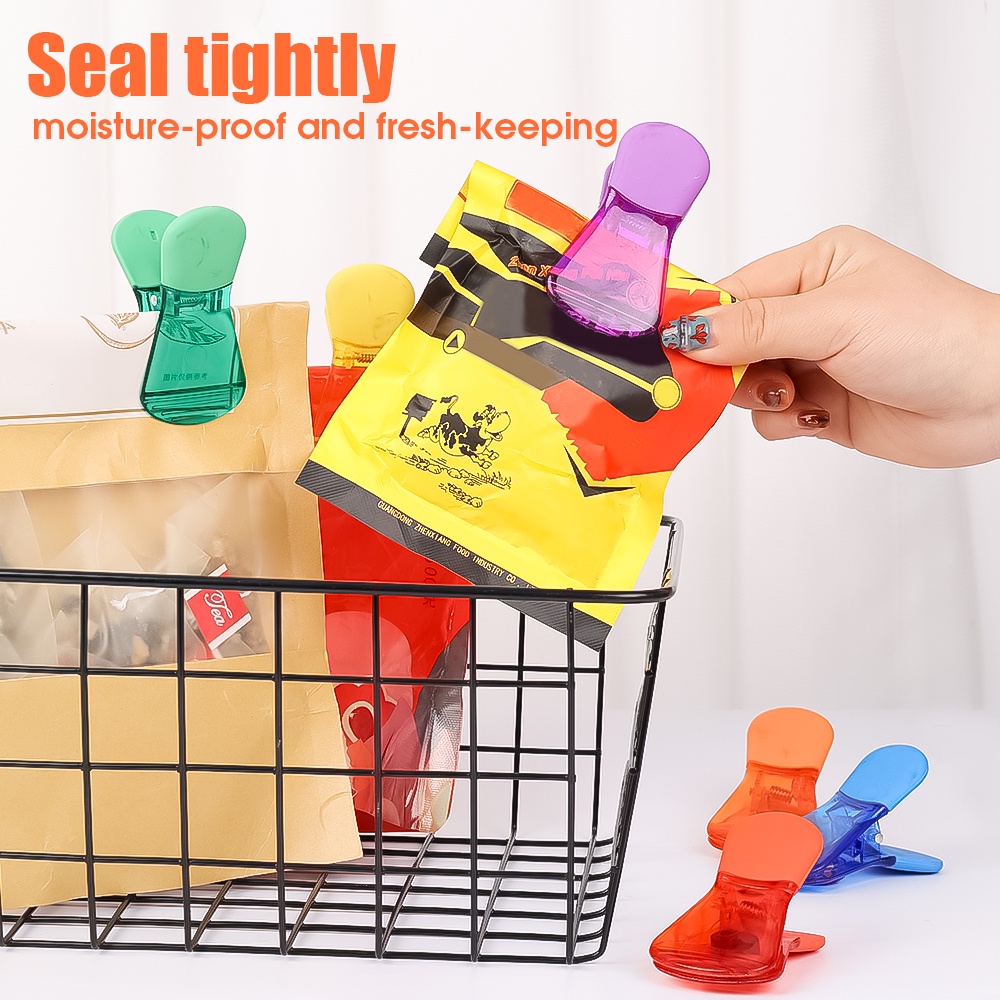 [Harga Grosir] Kulkas Mag Suction Acrylic Clip Tas Makanan Klip Sealed Anti Lembab Foto Postcard Pegang Penjepit Aksesoris Penyimpanan Dekorasi Kreatif