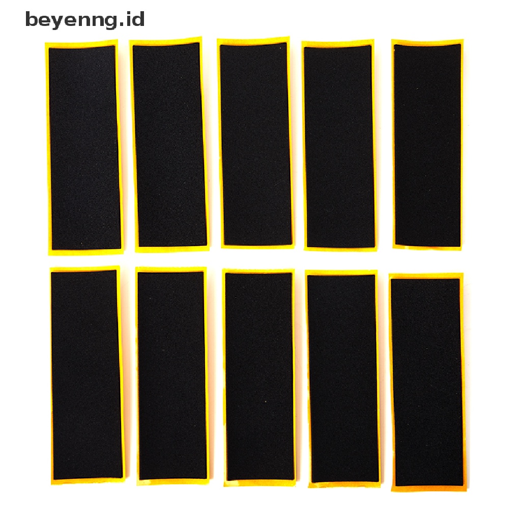 Beyen 10PCS Fingerboard Deck Uncut Tape Stiker Busa Hitam Grip Tape Stickers ID