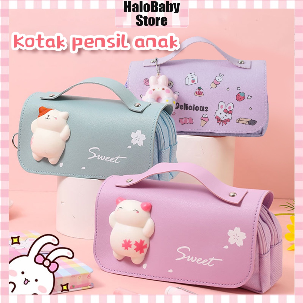 Halobaby Kotak pensil dekompresi perempuan/Pensil Case/tempat pensil anak multi-fungsi anak-anak