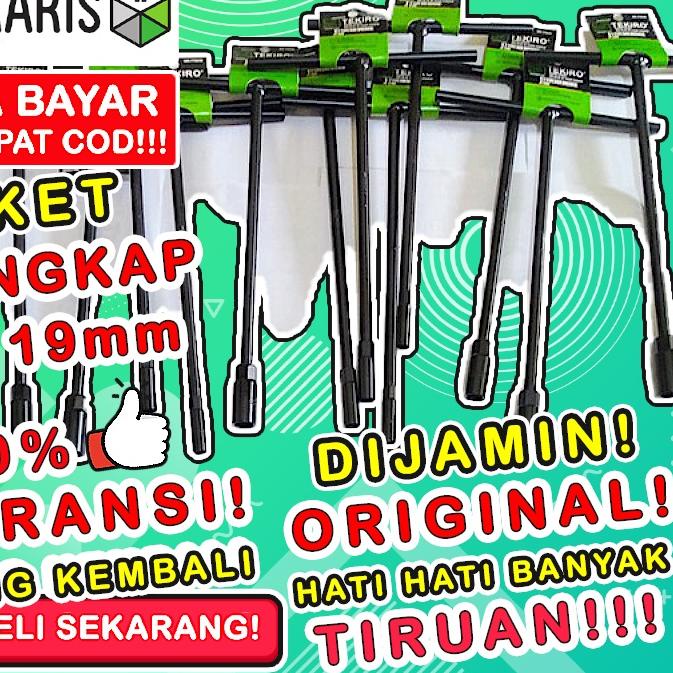 ✻ Kunci T Set 8 Tekiro Paket Bengkel 1 Engkol 10 12 14 Lengkap 17 19 Ori Konci Original Shock 8Mm Mu
