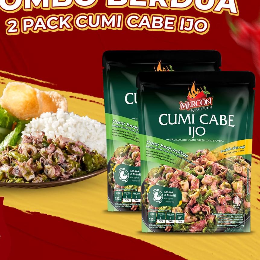 

☼ Mercon Merah Putih - Hemat Combo Berdua || 2 x Cumi Cabe Ijo ♝