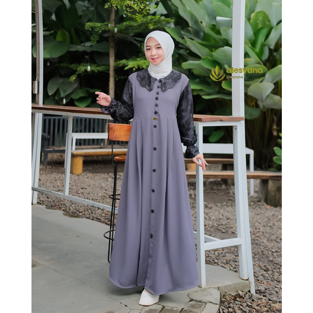 QUENARA DRESS KONDANGAN ORIGINAL BY ALESYANA | GAMIS CRINKLE | GAMIS QUENARA / Uswah Fashion