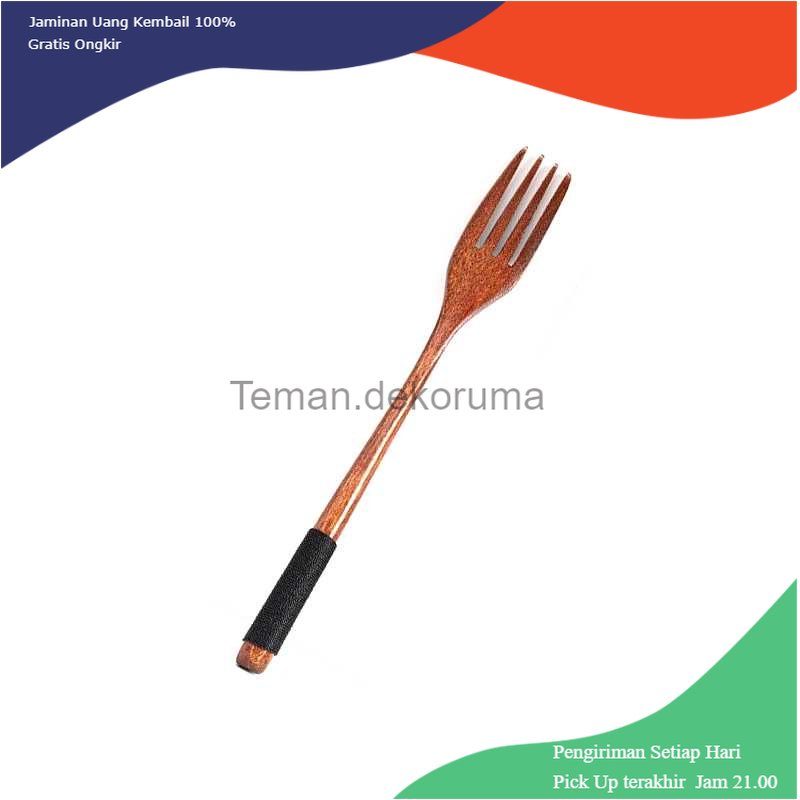 TD - GLS ECC Garpu Makan Japanese Style Bamboo Model Gagang Winding - EA021