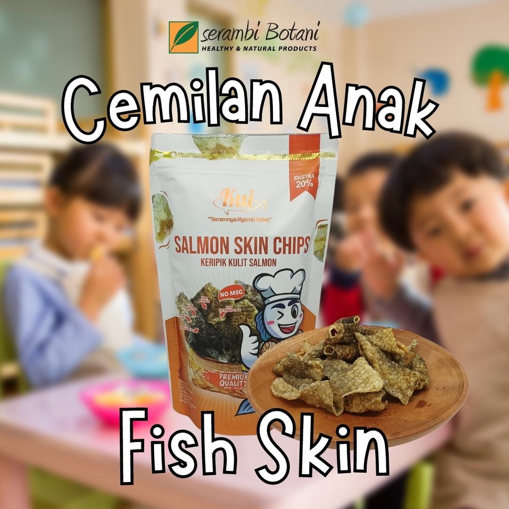 

Snack Anak Cemilan Sehat Anak Fish Skin Kulit Ikan Salmon KUI