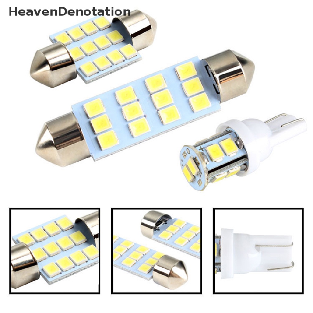 [HeavenDenotation] 20pcs Interior Lampu Mobil Dome Light Car Bulb Kit Set T10 31mm 41mm LED Interior Pengganti Plat Lampu Bohlam HDV