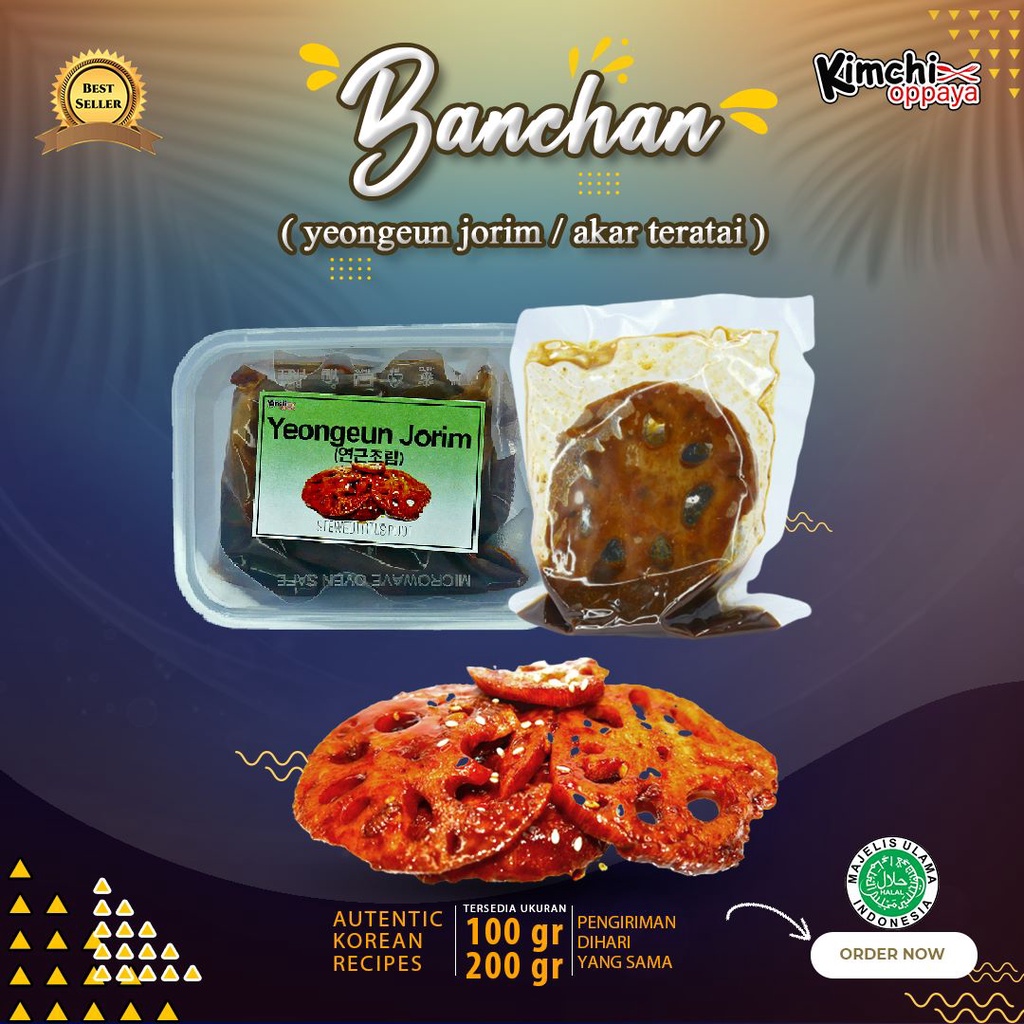 

Yeongeun Jorim / 연근조림 / Stewed Lotus Root / Akar Teratai 120 Gram