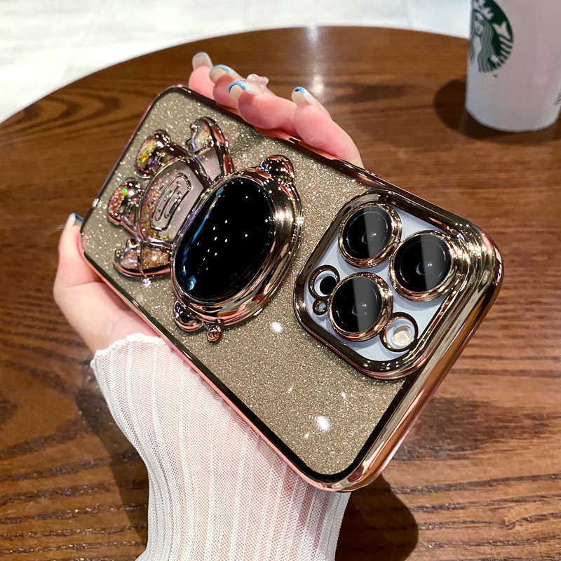 IPHONE Casing Handphone Stand Astronot Warna Permen Sederhana Untuk Iphone14 13 12 11 Pro Max X XS Max XR 78 Plus Penutup Belakang Lembut Dan Tahan Guncangan