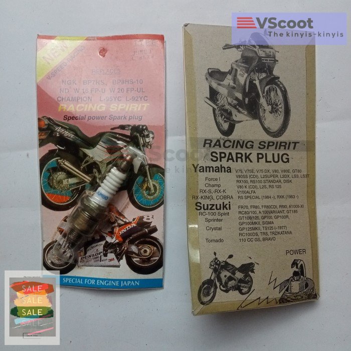 Busi Drat Pendek Yamaha V75 V80 Alfa RX Part Pengganti Stok Lama Jumbo