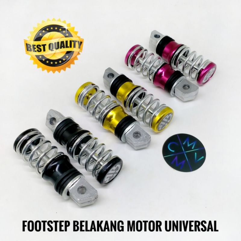 [READY STOCK] FOOTSTEP BELAKANG MOTOR CNC UNIVERSAL / foot step pijakan kaki pedal belakang per pir spiral honda yamaha suzuki kawasaki