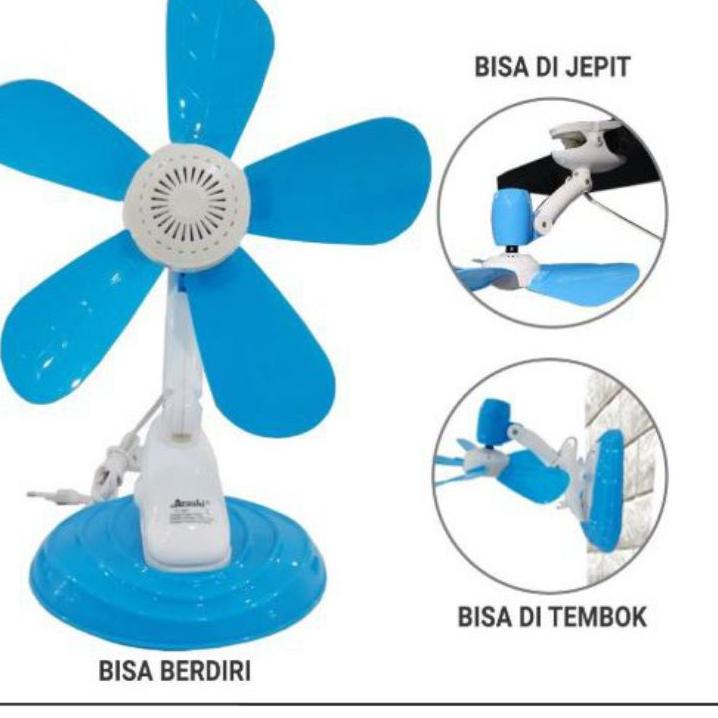 ➳ Arashi CLIPFAN Kipas Angin duduk / Kipas Angin Jepit Clip Fan AR138 / Arashi - Kipas Angin duduk /