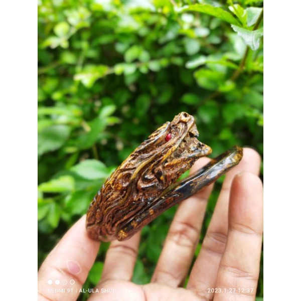 gelang akar bahar brahma ukir kepala naga