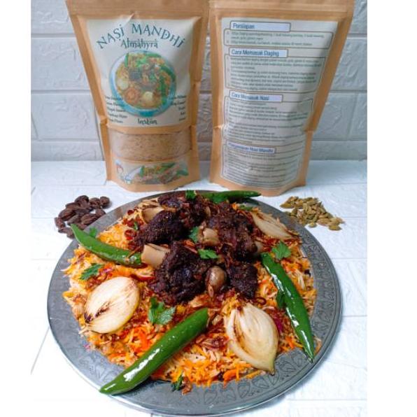 

☞ Paket Nasi Mandhi instan "Almahyra" , memakai beras basmati berkualitas & bumbu rempah yang melimpah ◌
