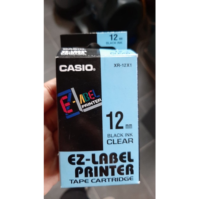 

Terlaris Original Pita Tape Catridge Ez Label 12 Mm Black Ink Clear Casio Tinta