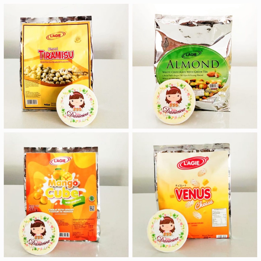 

.Coklat LAGIE Best Seller Almond Tiramisu / Almond Green Tea / Mango Cube / Venus Cheese (SCP)