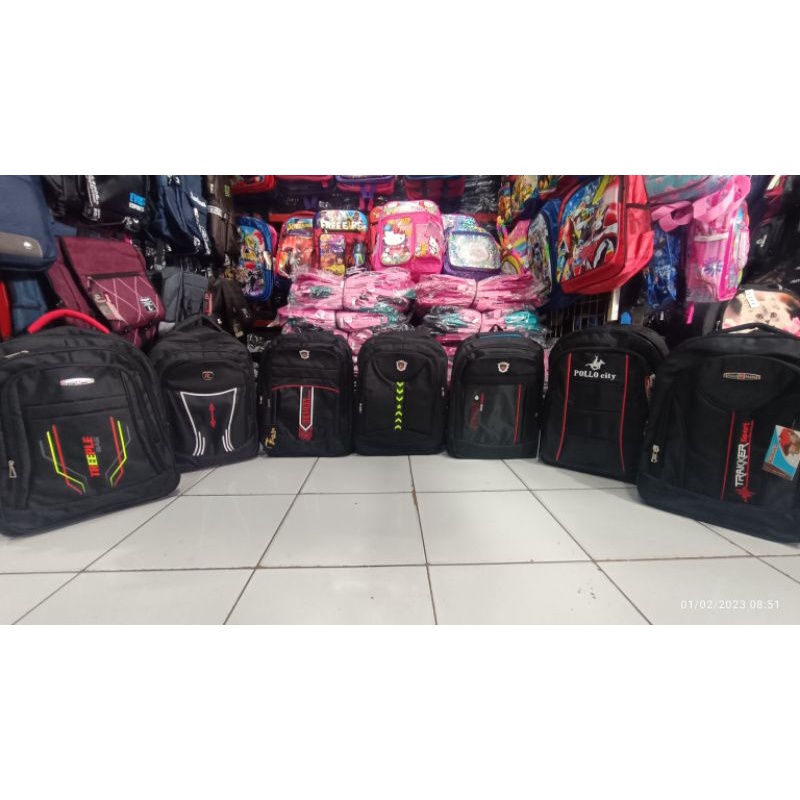 

OBRAL DISKON PROMO Tas Ransel Laptop Polo Bag Back Pack Anak Sekolah SDSMA