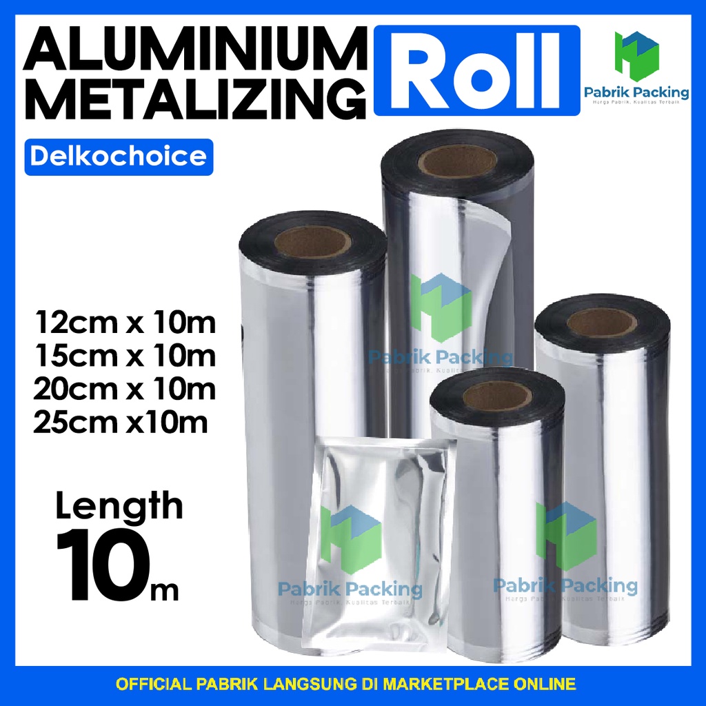 Plastik sachet kemasan aluminium foil sachet metalizing foil delkochoice