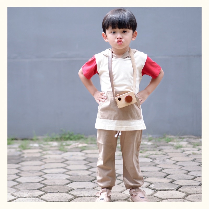 Setelan Anak Hoodie Hover Pineapple Original 2-10 Tahun Kaos Unisex Super Premium