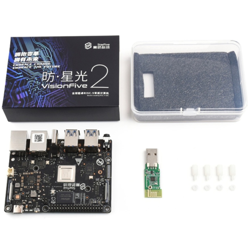 Zzz RISC-V VisionFive2 Papan Pengembangan 8GB Single Board Komputer StarFive JH7110 Prosesor Dengan GPU 3D Terintegrasi