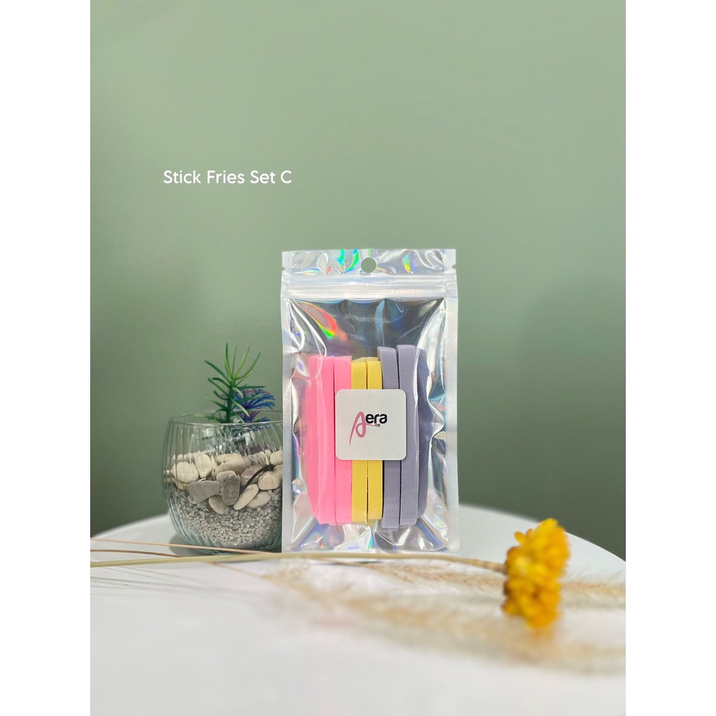 Facial Cleanser 6pcs Compressed Facial Sponge - Spon Kentang - AERA Sponge Stick Fries