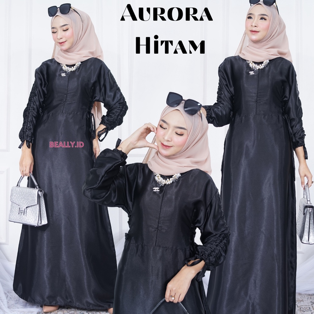 (KIRIM HARI INI) AURORA DRESS SATIN SERUT LUXURY BRIDESMAID GAMIS PESTA KONDANGAN | BELLE DRESS PREMIUM | JASMINE DRESS | GAMIS SERUT TANGAN BUSUI FRIENDLY