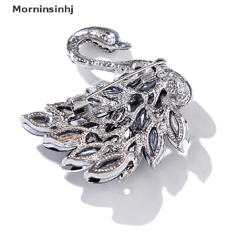 Mornin Bros Swan Kristal Zirkon Vintage Untuk Wanita Pesta Perjamuan Brooch Perhiasan Hadiah id