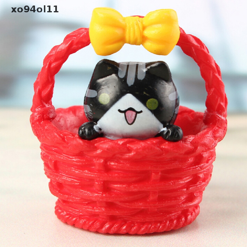 Xo Ornamen Kucing Taman Patung Miniatur Resin Kerajinan Tanaman Peri Dekorasi Rumah Boneka OL