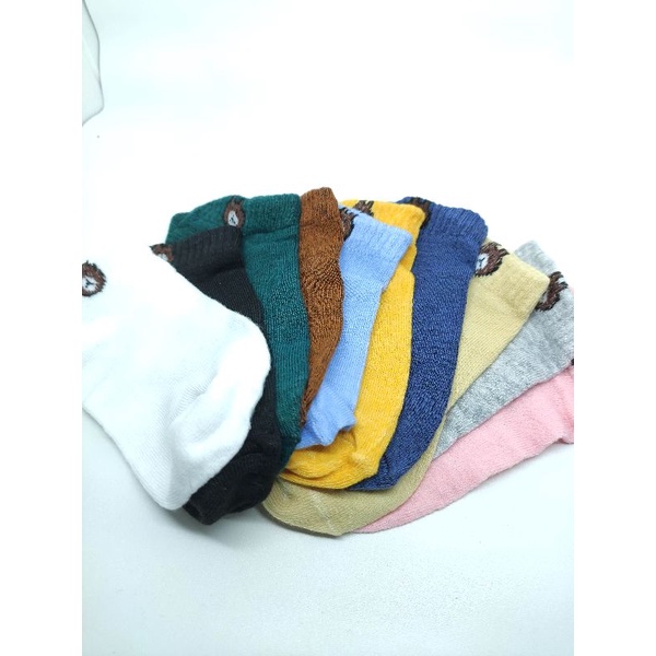 KAOS KAKI POLOS BEAR / KAOS KAKI PENDEK BERUANG / KAOS KAKI MIX FREE POUCH / SOCKS