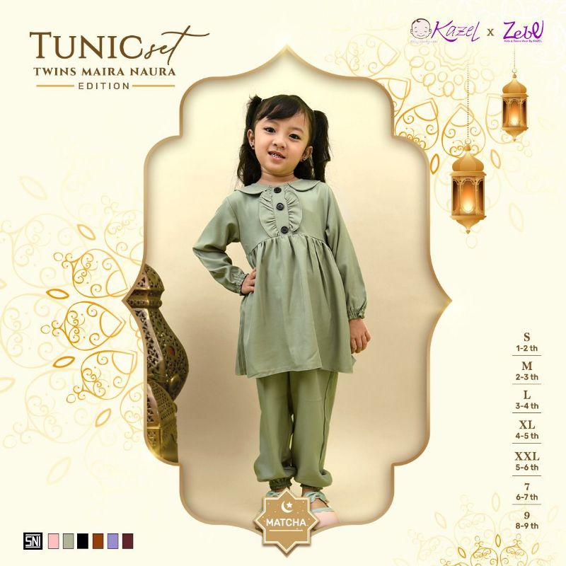 KAZEL TUNIC - STELAN ANAK | BAJU MUSLIM ANAK | SET MUSLIM ANAK