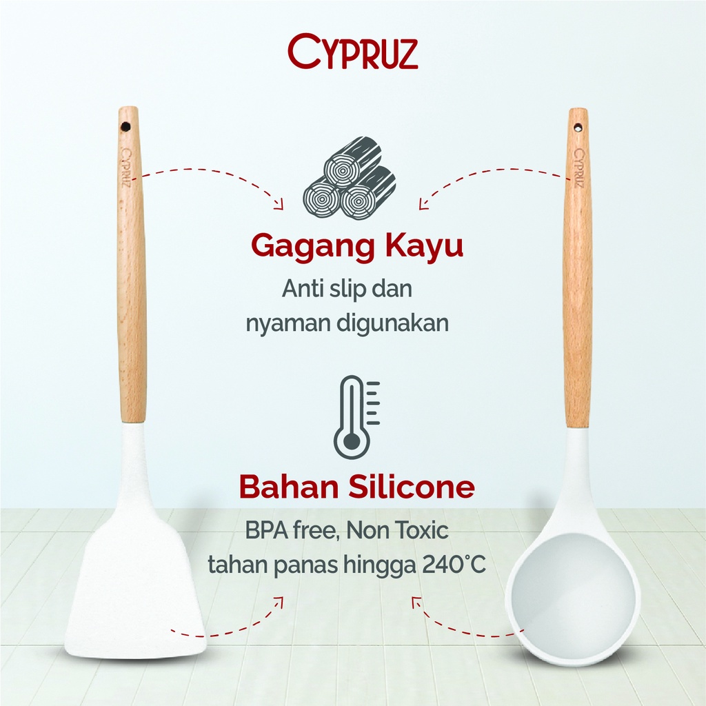 Cypruz Cookware Set White Granite 4pcs PI-0911