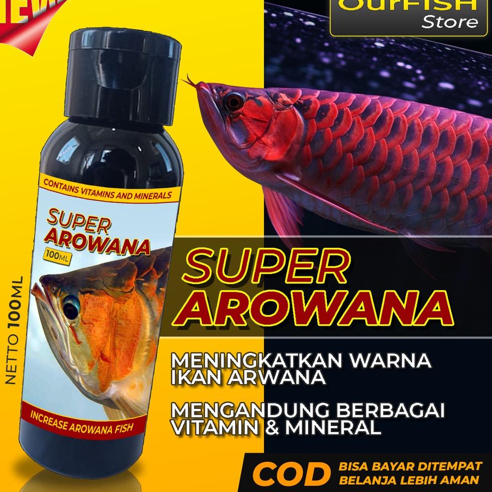 [ART. 579] Vitamin Ikan Arwana SUPER AROWANA Arwana Super Red Golden Red Silver Red Jardini Platinum 100ML