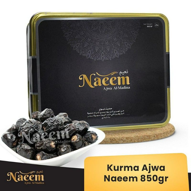 

Kurma Ajwa Naeem Al-Madinah 850g Premium + Free Mini Gold