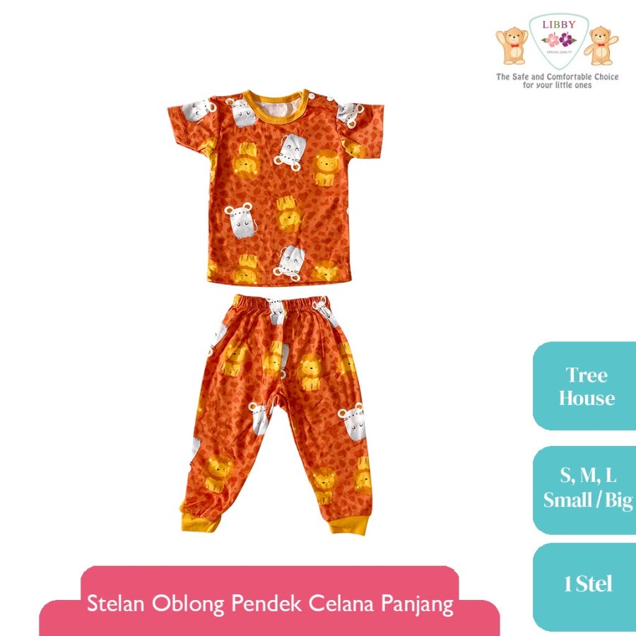 LIBBY Tree House  Stelan Oblong Pendek - Celana Panjang